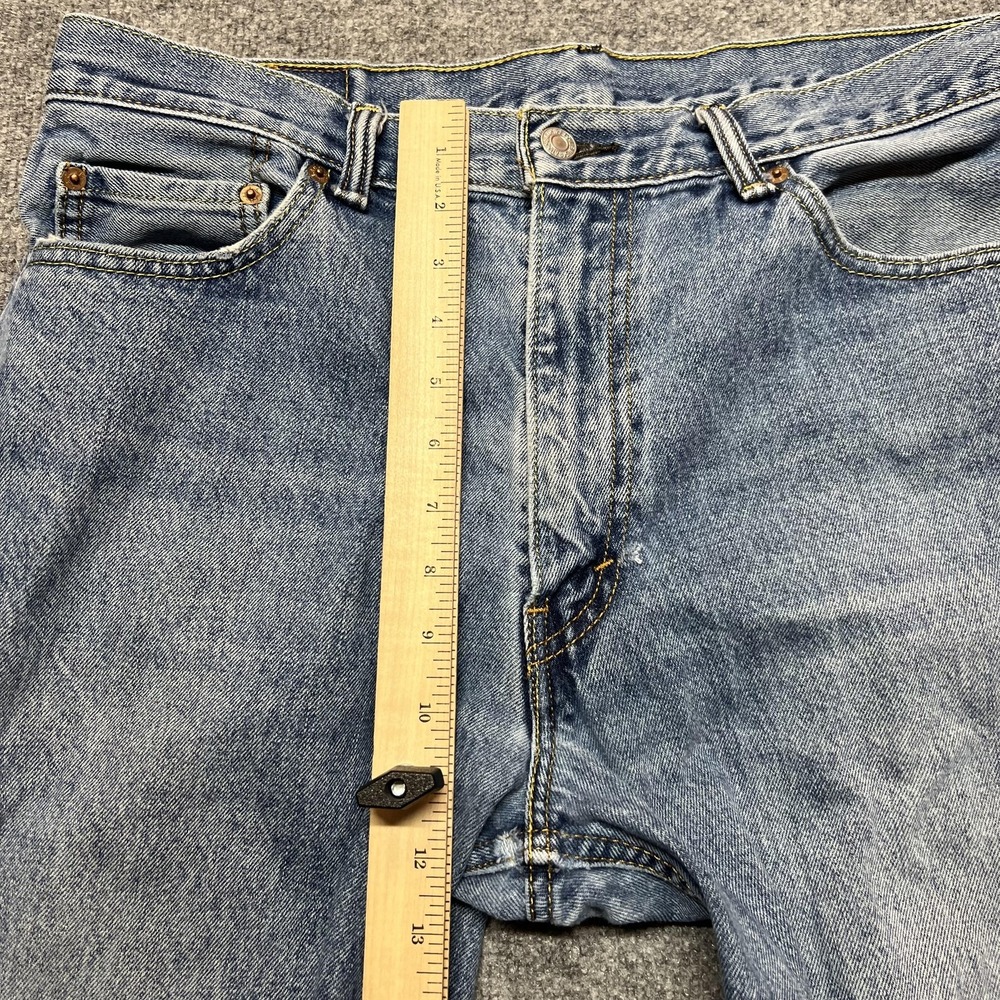 Levis 550 Jeans Mens 36x34 Blue Light Wash Relaxed Tapered Denim Pants Casual - Picture 14 of 16